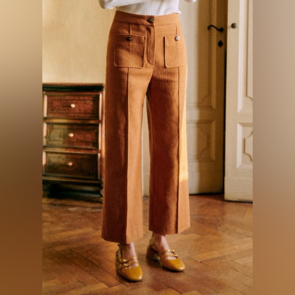 Sezane Emilio Trousers in Ochre